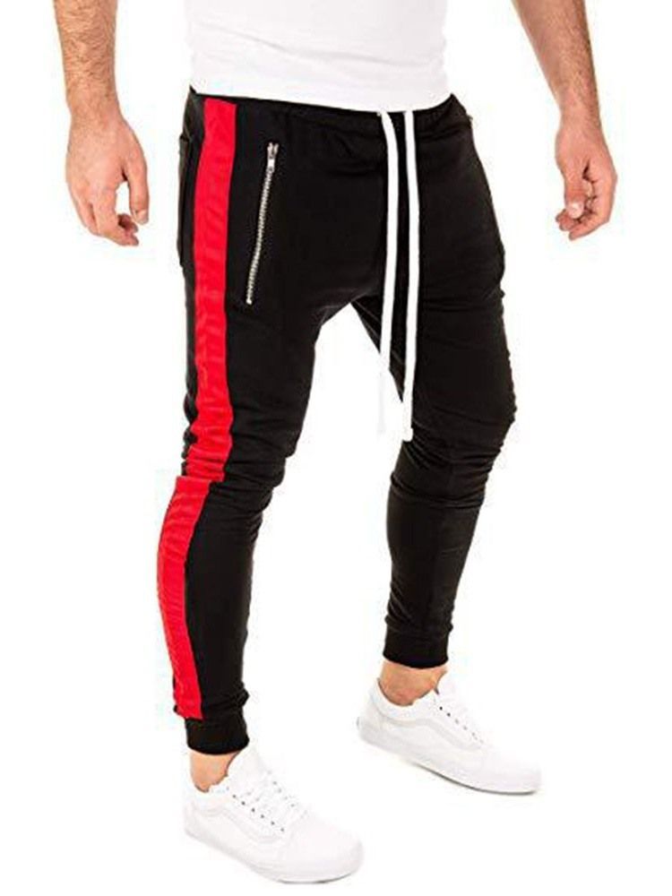 Calça Casual Masculina Com Cadarço Com Cadarço Colorido