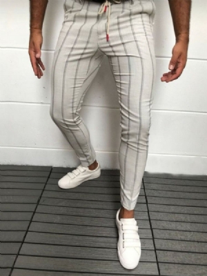 Calça Casual Stripe Pocket European Masculino