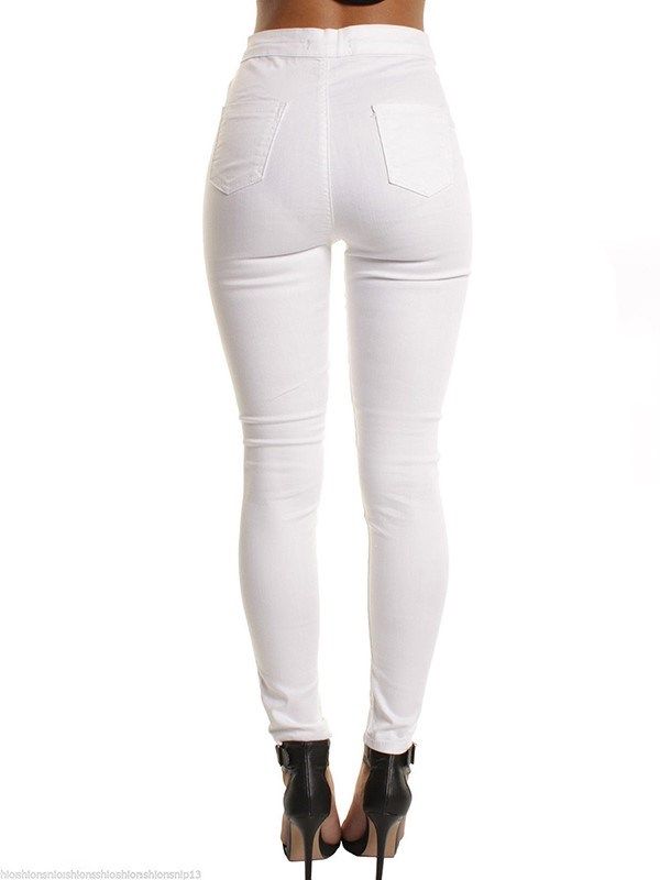 Calça Feminina Simples Slim Com Cintura Média