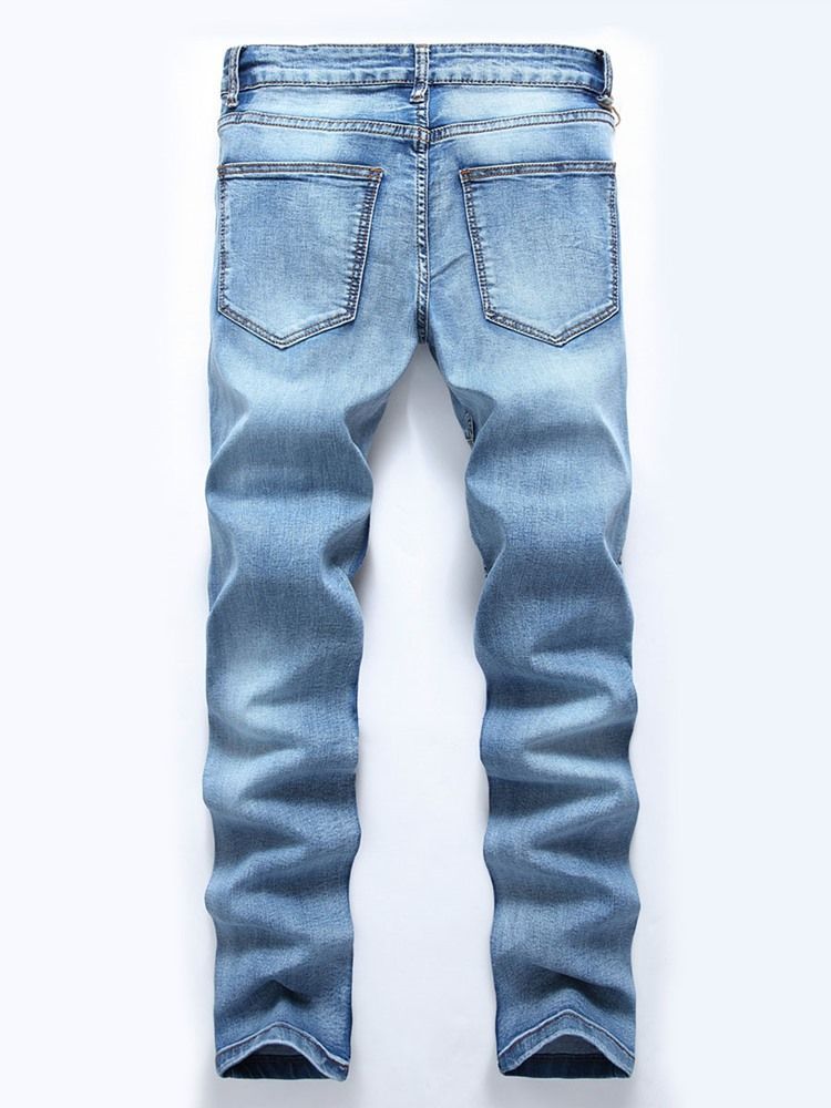 Calça Jeans Masculina Slim Patchwork