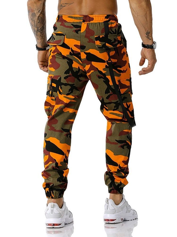 Calça Lápis De Bolso Camuflagem Casual Calça Calça Casual Masculina