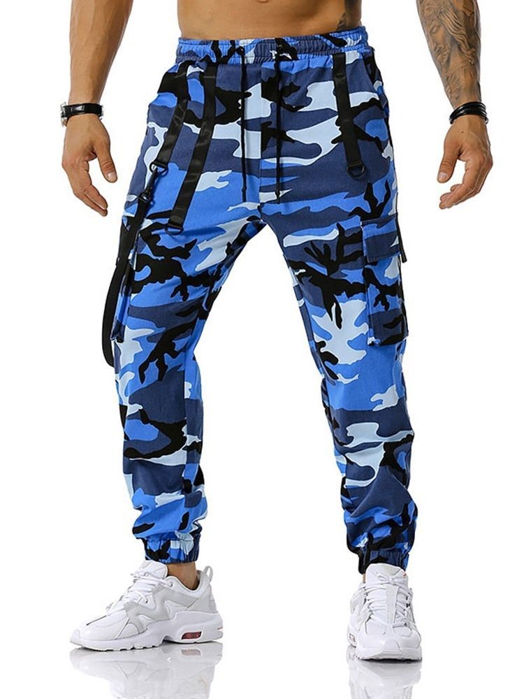 Calça Lápis De Bolso Camuflagem Casual Calça Calça Casual Masculina