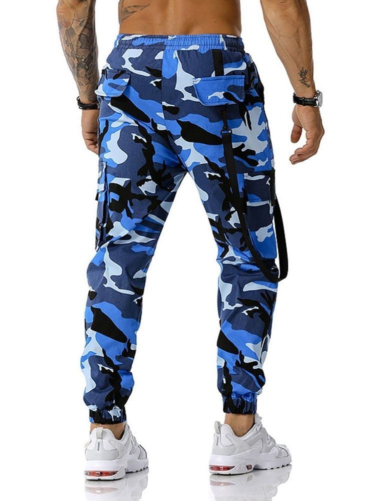 Calça Lápis De Bolso Camuflagem Casual Calça Calça Casual Masculina