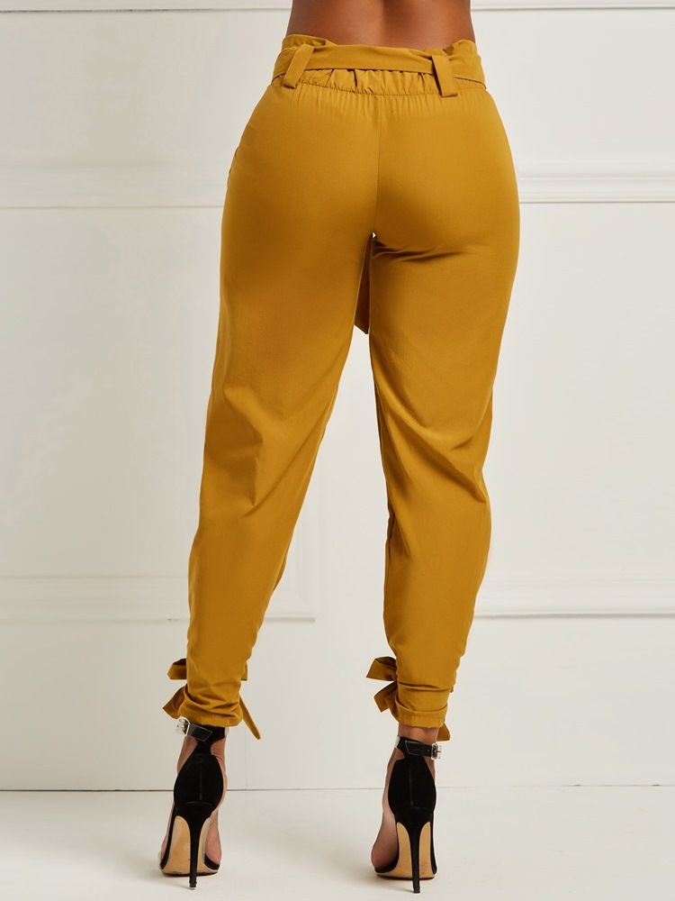 Calça Lápis Bowknot Plain Feminino