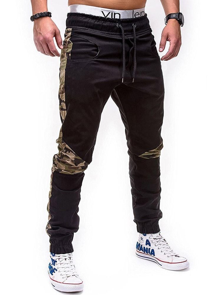 Calça Lápis Casual Masculina De Renda Camuflada