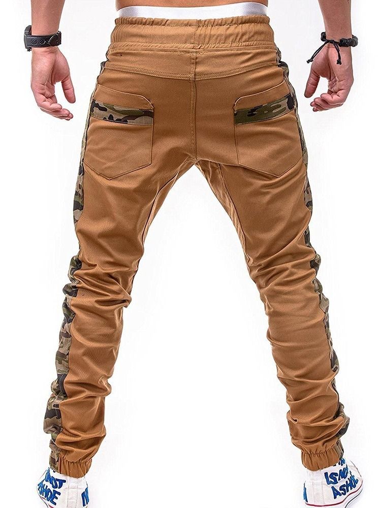 Calça Lápis Casual Masculina De Renda Camuflada