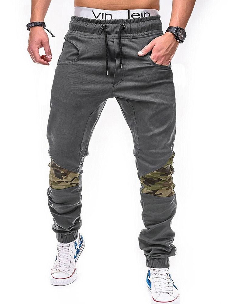 Calça Lápis Casual Masculina De Renda Camuflada