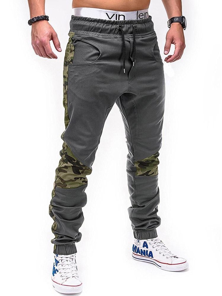 Calça Lápis Casual Masculina De Renda Camuflada