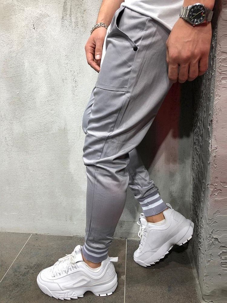 Calça Lápis Lápis Casual Masculino Quatro Estações