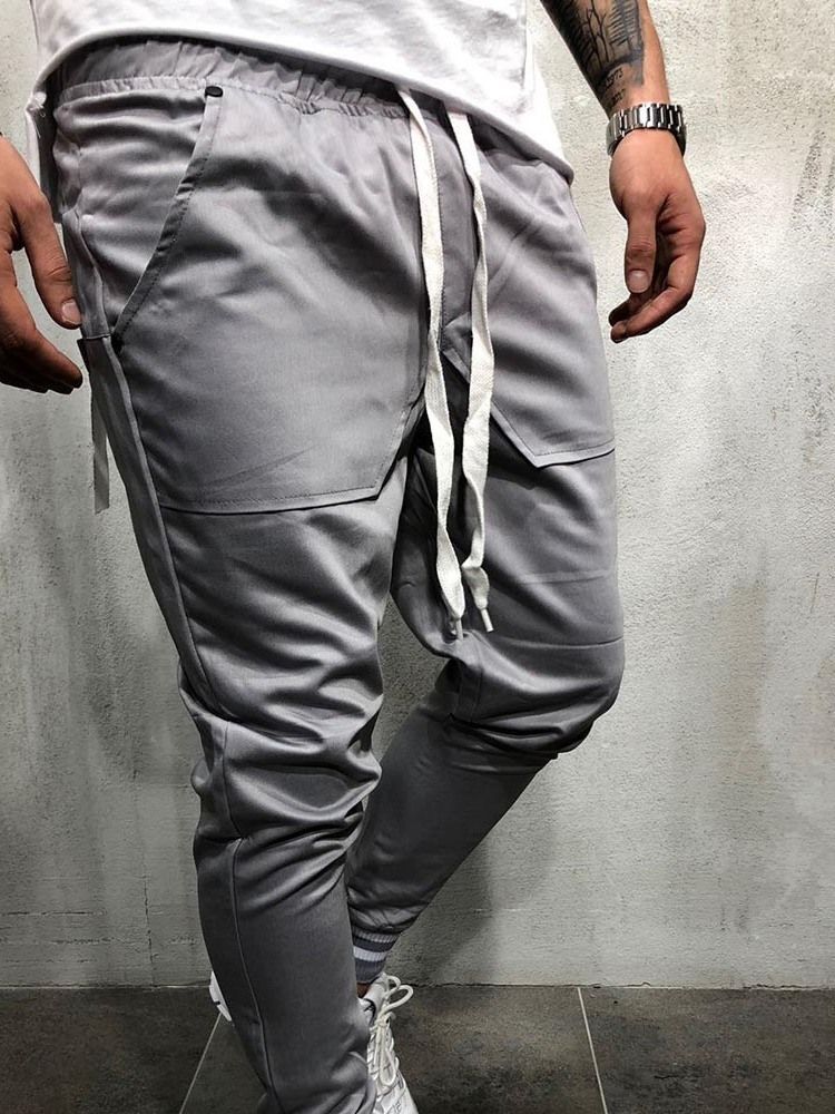 Calça Lápis Lápis Casual Masculino Quatro Estações