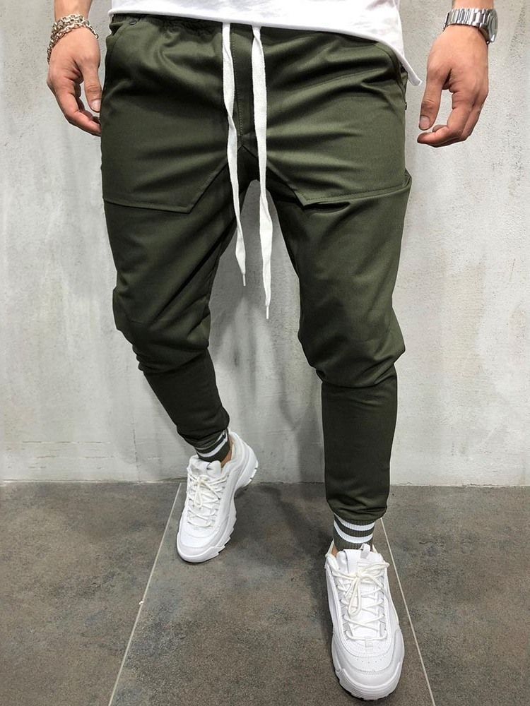 Calça Lápis Lápis Casual Masculino Quatro Estações