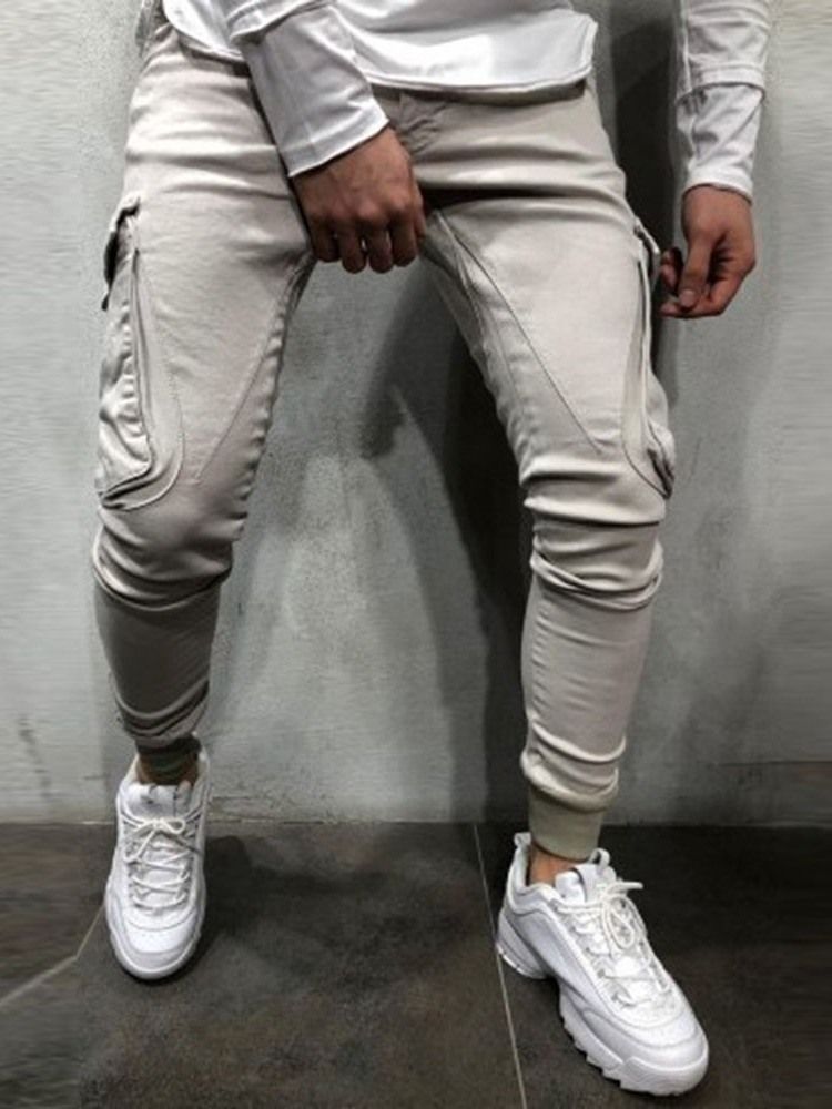 Calça Lápis Grosso Calça Casual Masculino Quatro Estações