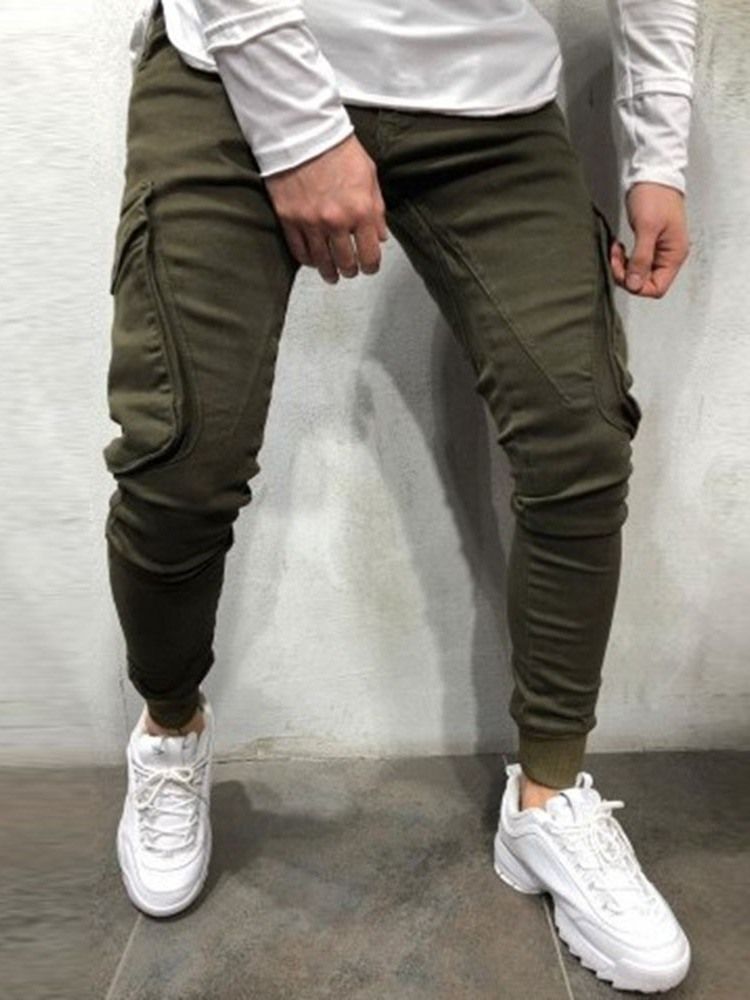 Calça Lápis Grosso Calça Casual Masculino Quatro Estações