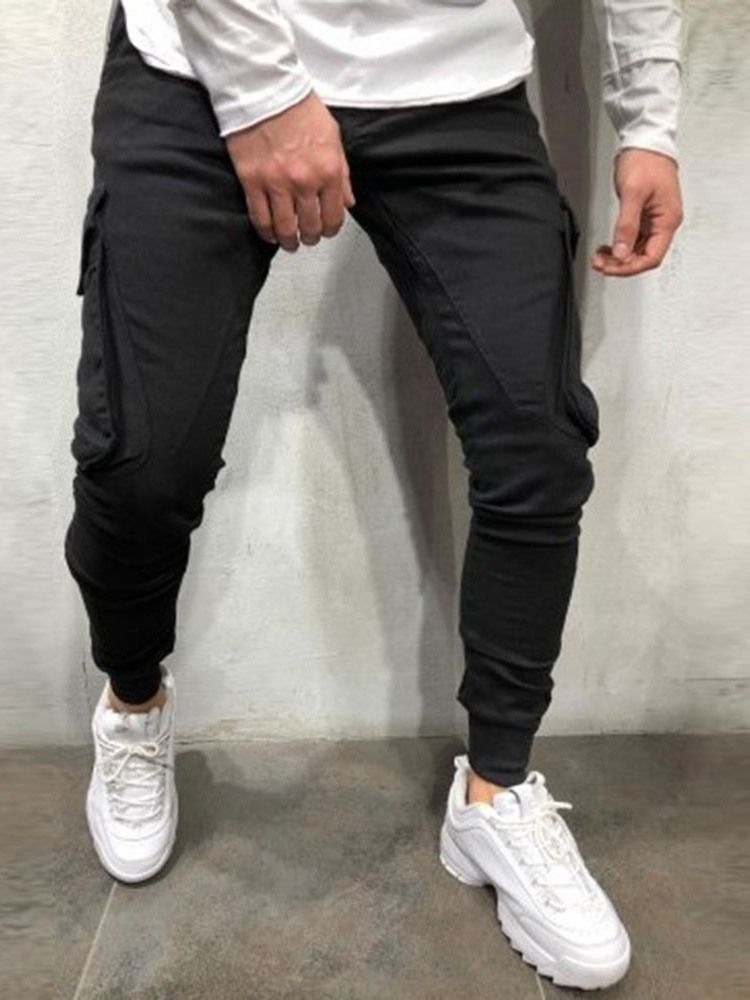 Calça Lápis Grosso Calça Casual Masculino Quatro Estações