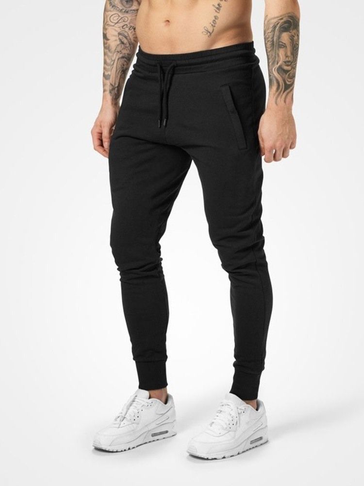 Calça Lápis Masculina Calça Casual Com Laço Primavera Liso