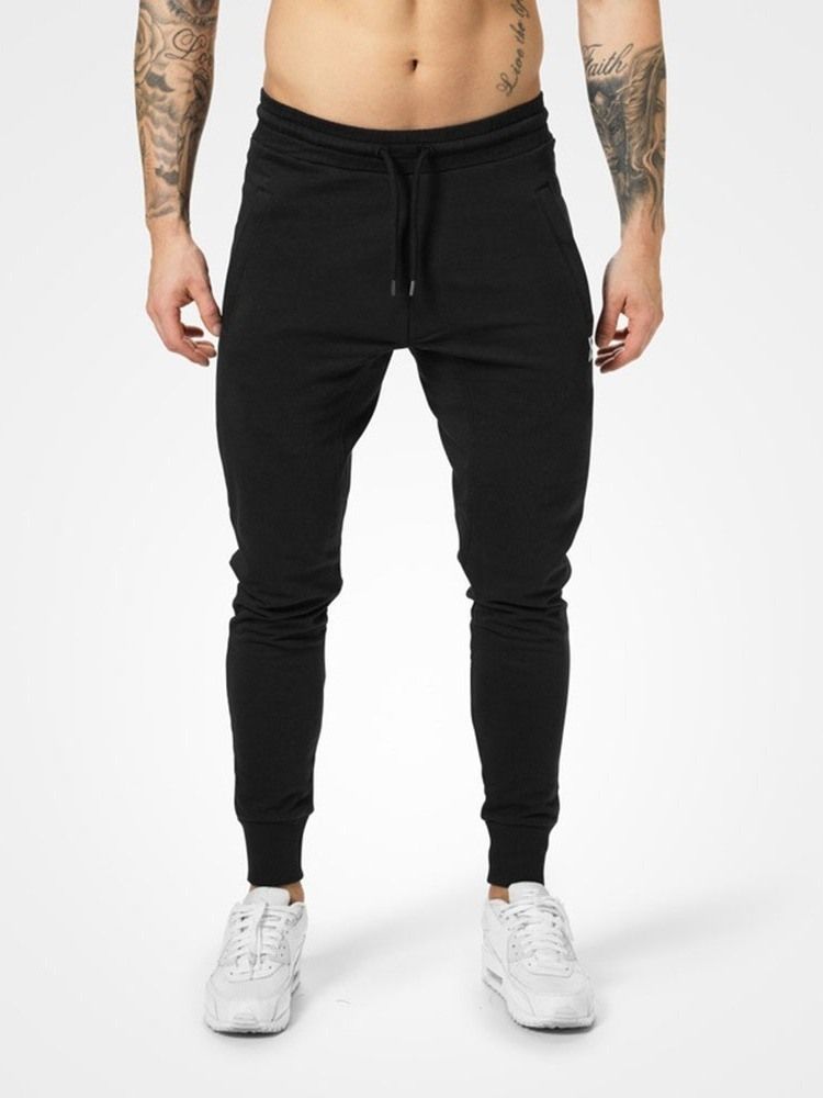 Calça Lápis Masculina Calça Casual Com Laço Primavera Liso