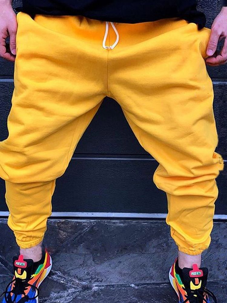 Calça Lápis Masculina Com Cintura Média E Bolso