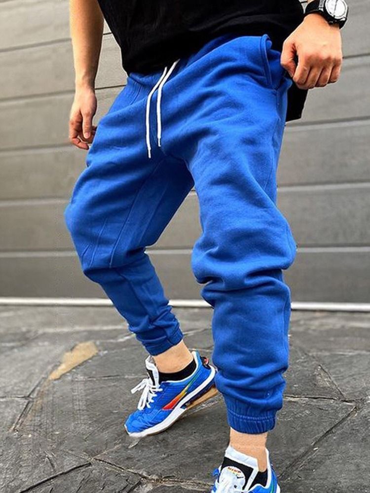 Calça Lápis Masculina Com Cintura Média E Bolso