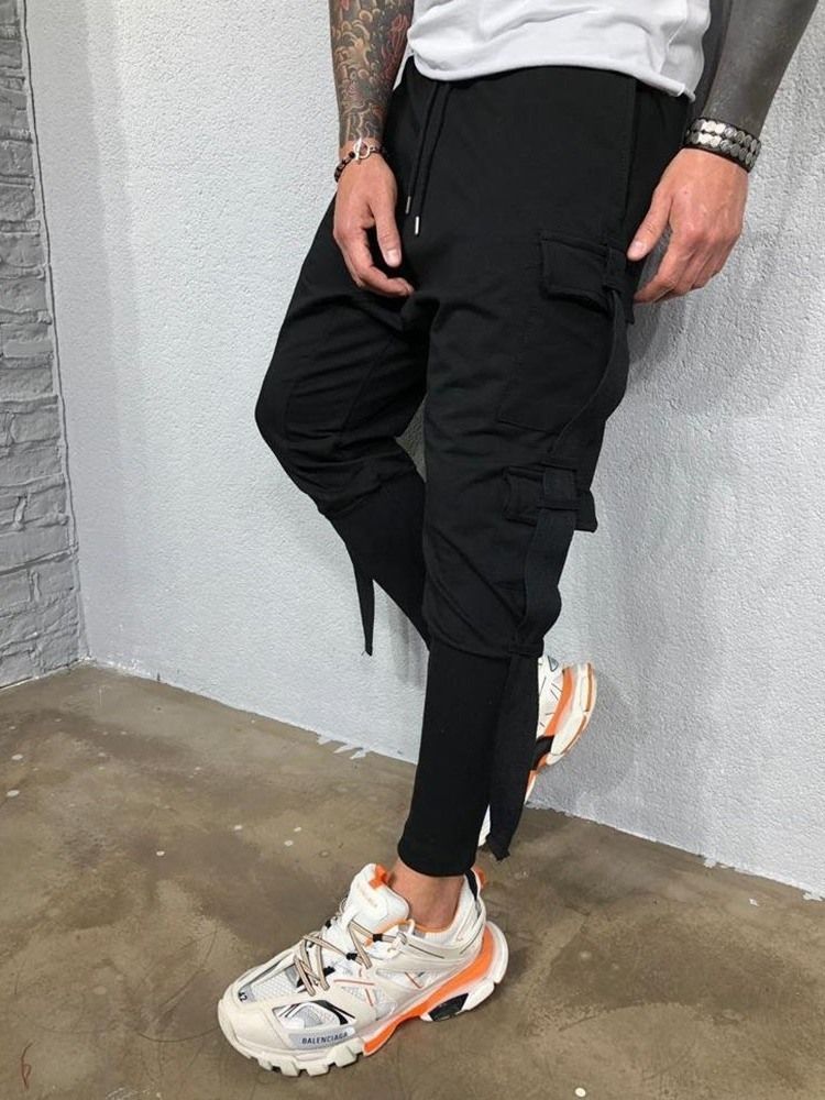 Calça Larga Masculina Com Bolso De Primavera Calça Casual