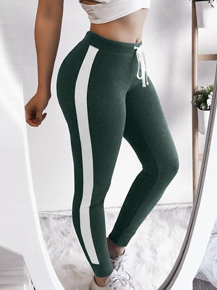 Leggings Esportivos Com Cadarço Colorido Feminino