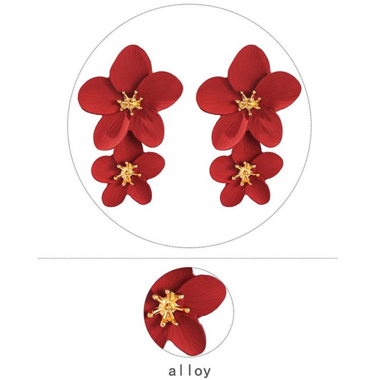 Brincos De Liga De Flores Coloridas