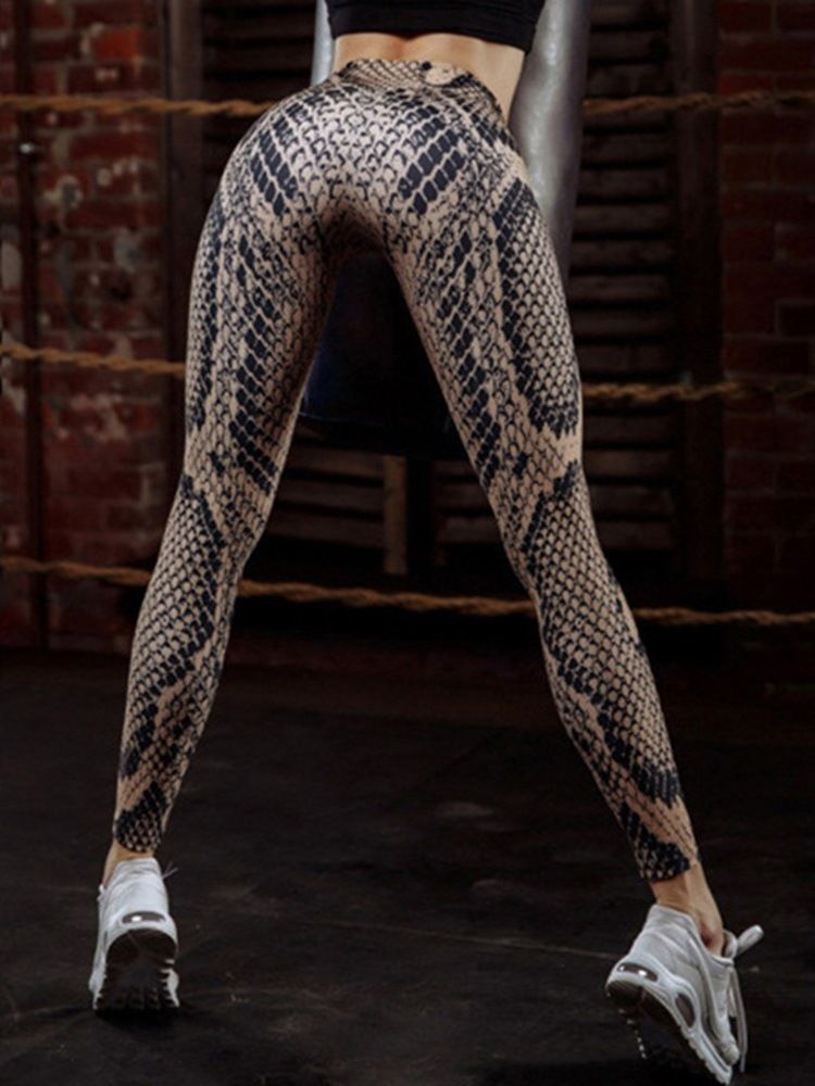 3d Snakeskin Pattern Print Leggings Femininos De Ioga Calças De Ioga De Cintura Alta Leggings Tiktok