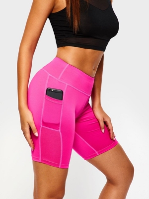 Bolsos Femininos Anti-suor Sólido Ginásio Esportivo Calças Ioga Calças Ioga Cintura Alta Leggings Tiktok