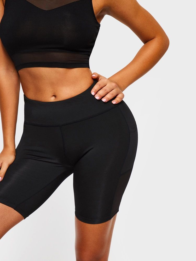 Bolsos Femininos Anti-suor Sólido Ginásio Esportivo Calças Ioga Calças Ioga Cintura Alta Leggings Tiktok