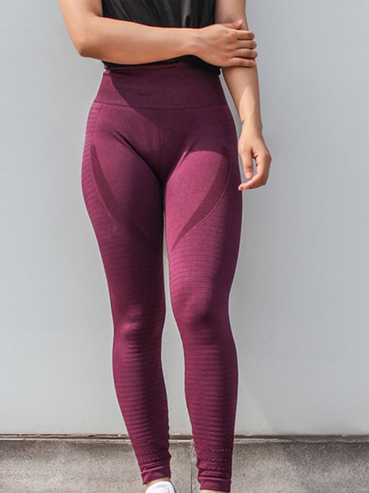 Calça Feminina Patchwork Sólida Anti-sweat Calças Yoga Cintura Alta Leggings Tiktok