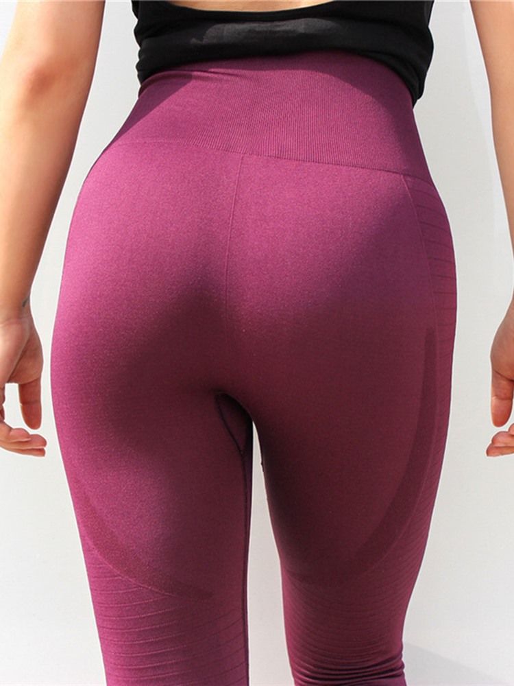 Calça Feminina Patchwork Sólida Anti-sweat Calças Yoga Cintura Alta Leggings Tiktok