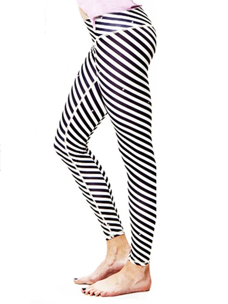 Calça De Secagem Rápida Feminina Com Estampa De Zebra Listrada Para Ioga Leggings Tiktok De Cintura Alta