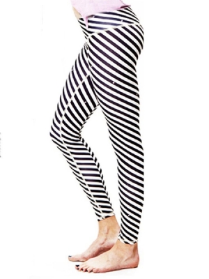 Calça De Secagem Rápida Feminina Com Estampa De Zebra Listrada Para Ioga Leggings Tiktok De Cintura Alta