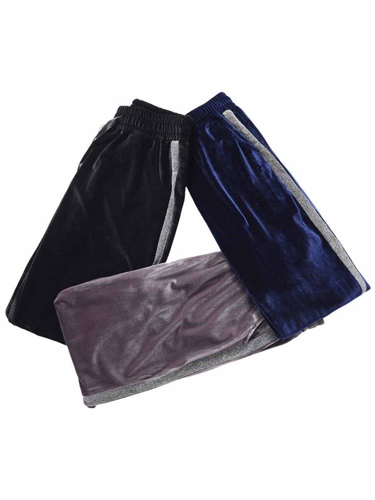 Calça Stripe Yoga Respirável Feminina Com Bolsos Tamanho