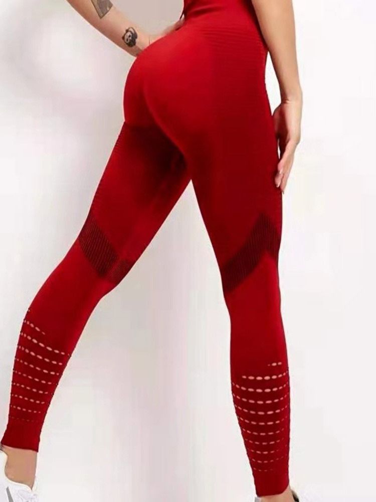 Calças De Ioga De Comprimento Total Para Mulheres Com Patchwork De Náilon Anti-suor De Cintura Alta Leggings Tiktok