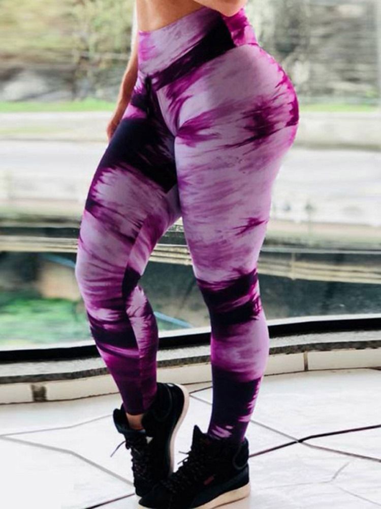 Calças De Ioga Esportiva De Ginástica Respirável Com Gradiente Feminino De Cintura Alta Leggings Tiktok