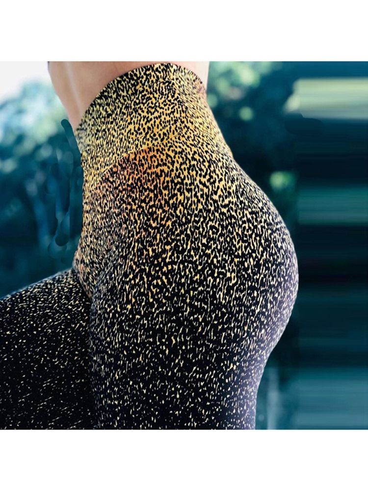 Calças De Ioga De Secagem Rápida Feminina Com Estampa De Leopardo Leggings De Cintura Alta Tiktok Running