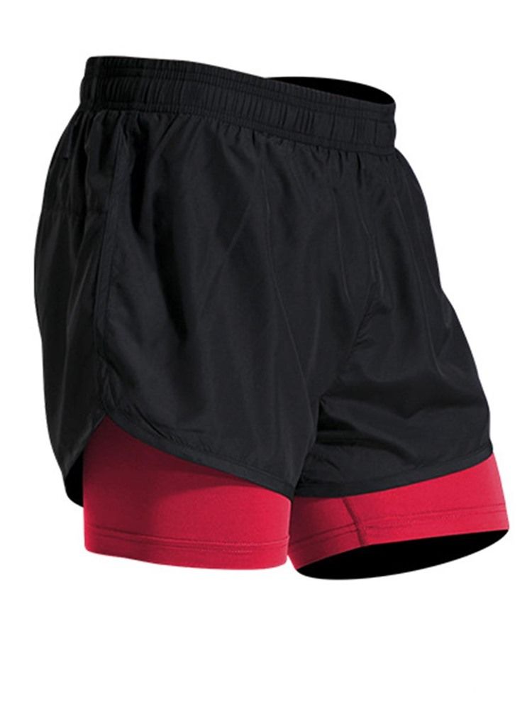 Calças De Verão Masculinas Color Block Patchwork Gym Sports Calças