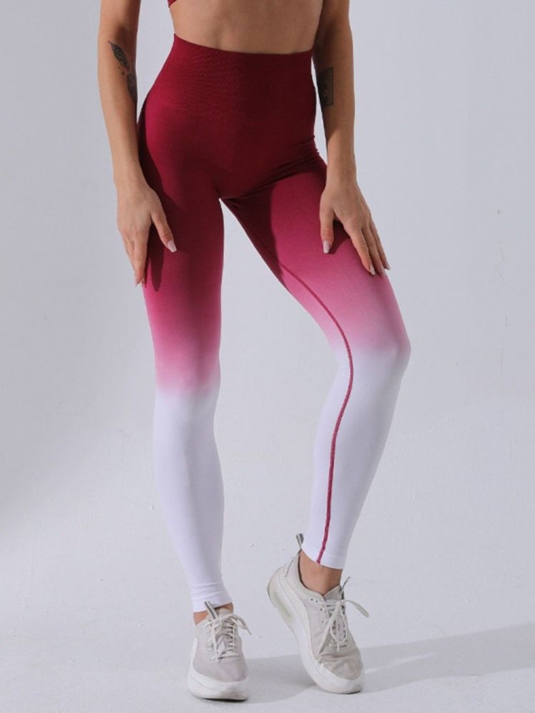 Gradiente Nylon Feminino Respirável Comprimento Total Calças De Corrida Calças Yoga Cintura Alta Leggings Tiktok