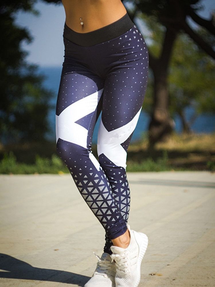 Leggings De Cintura Alta Feminina Com Estampa Geométrica Respirável Calças De Ioga Tiktok De Cintura Alta