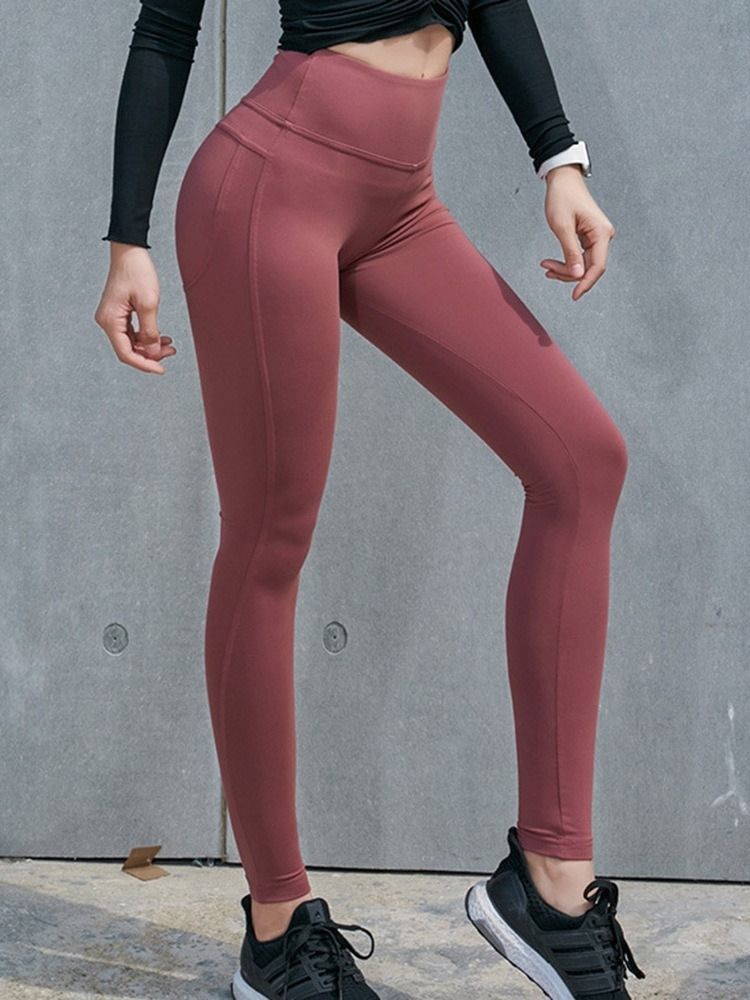 Leggings De Corrida Femininas Sólidas Respiráveis Na Altura Do Tornozelo Calças De Ioga De Cintura Alta Leggings Tiktok