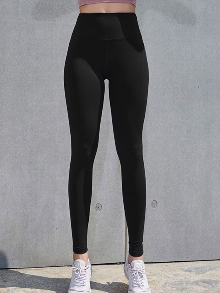 Leggings De Corrida Femininas Sólidas Respiráveis Na Altura Do Tornozelo Calças De Ioga De Cintura Alta Leggings Tiktok