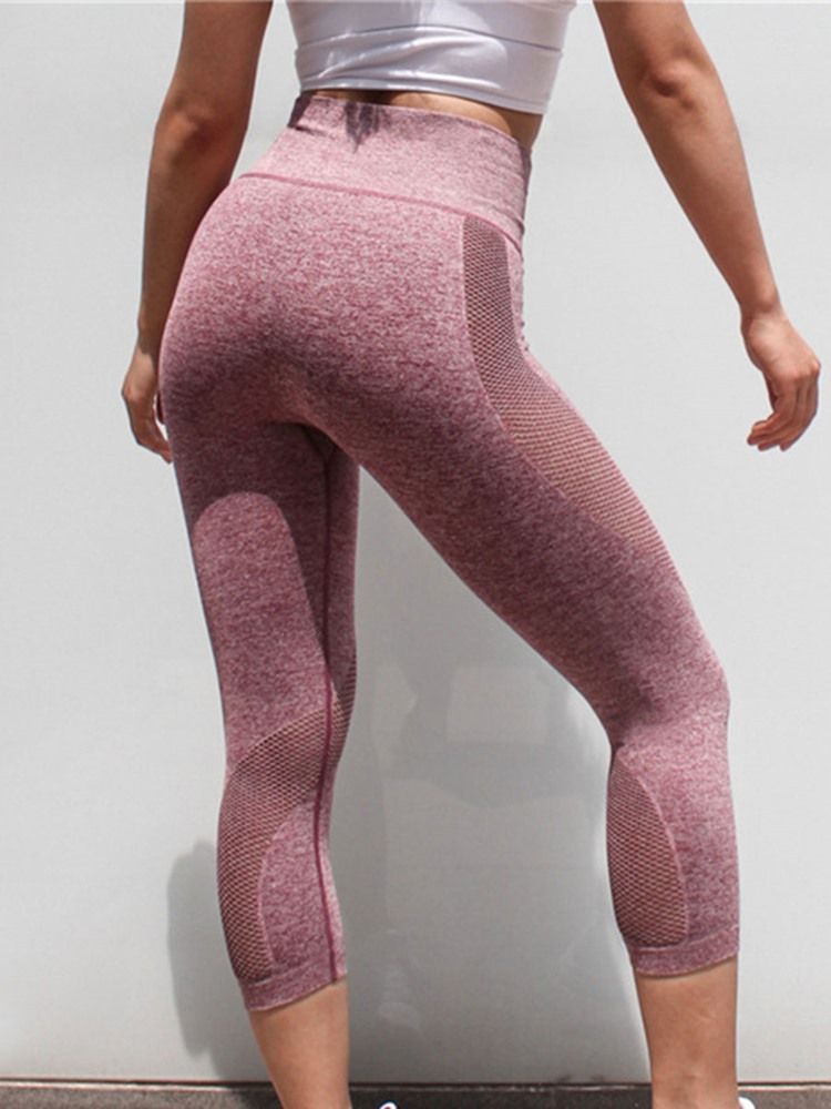 Leggings Da Panturrilha Média Respirável Patchwork Para Mulheres Calças De Ioga Leggings De Cintura Alta Tiktok