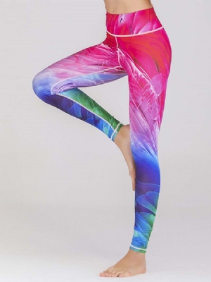 Leggings Femininos Com Estampa Colorida De Secagem Rápida Calças De Ioga Leggings Tiktok De Cintura Alta