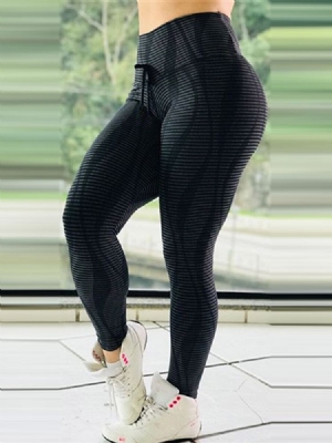 Leggings Femininos Respiráveis Com Estampa De Cintura Alta Calças De Ioga Tiktok Leggings De Cintura Alta