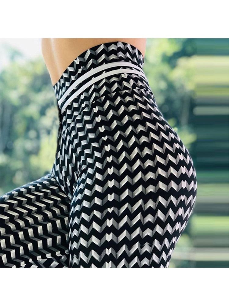 Leggings De Ioga De Cintura Alta Estampada Em Bloco De Cor Feminina Leggings De Cintura Alta Tiktok