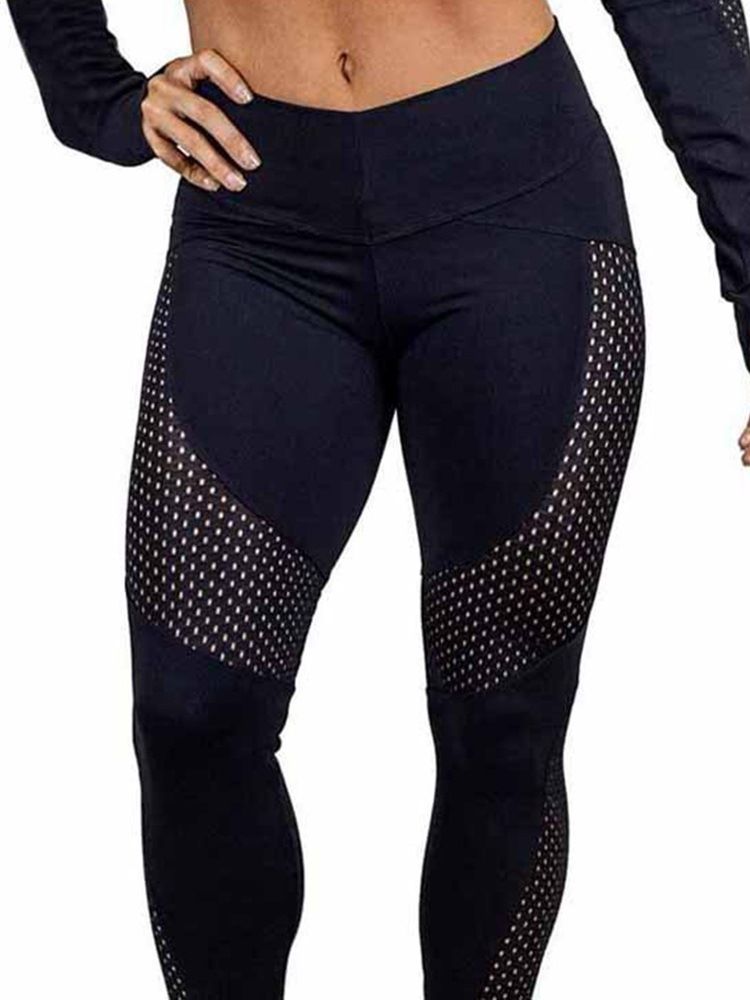 Leggings De Patchwork De Secagem Rápida Feminina De Poliéster De Cor Bloco Calça De Ioga Leggings De Cintura Alta Tiktok