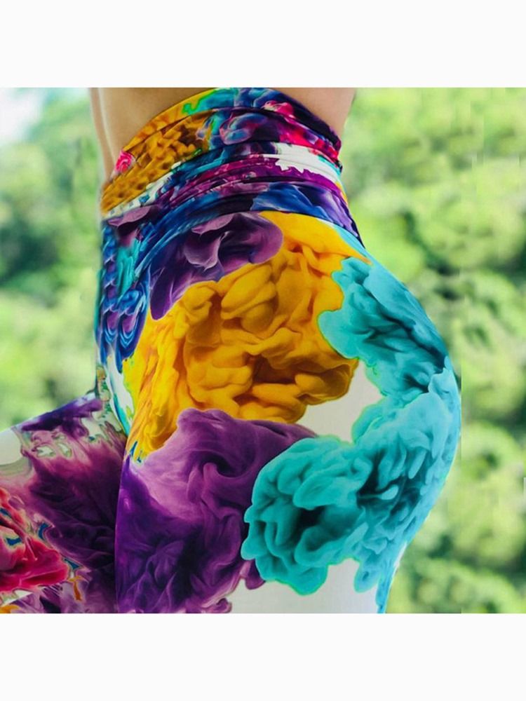 Mulheres Com Estampa Floral Ginásio Sports Leggings De Comprimento Total Calças De Ioga Cintura Alta Leggings Tiktok