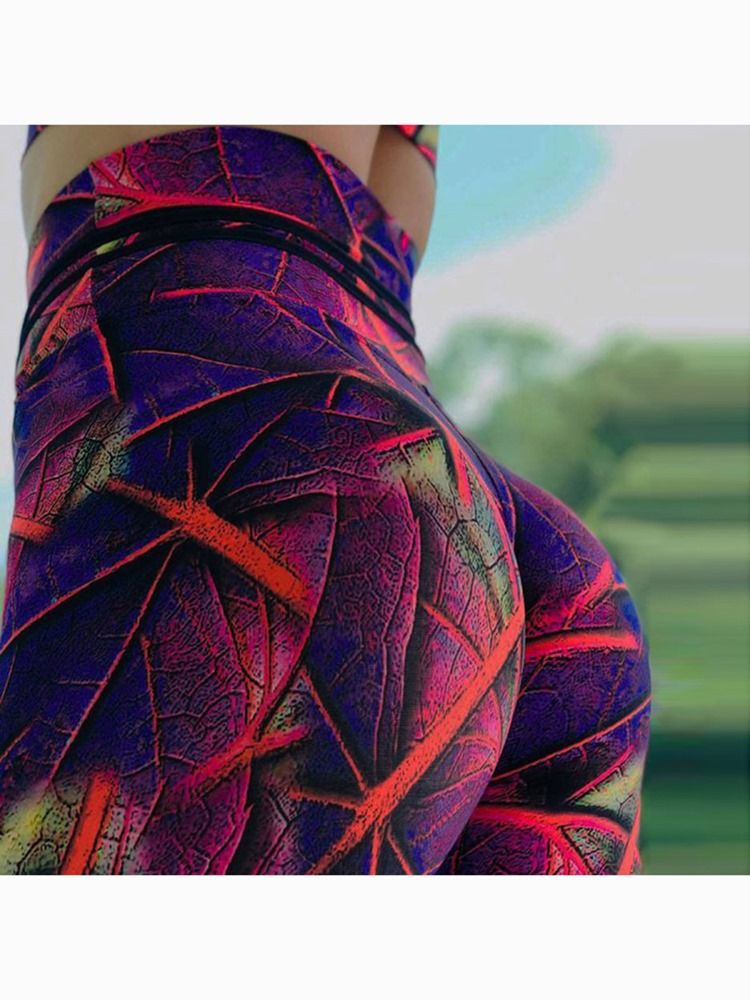 Mulheres Com Impressão Em Bloco Colorido Leggings Push Up De Comprimento Total Calças De Ioga De Cintura Alta Leggings Tiktok