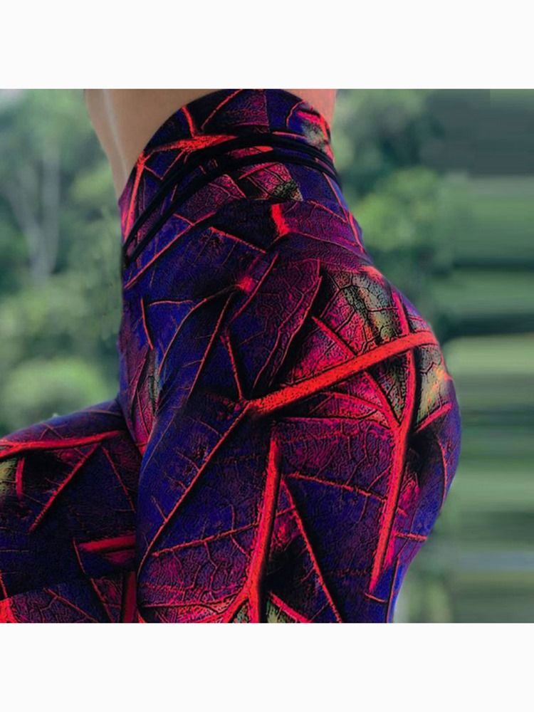 Mulheres Com Impressão Em Bloco Colorido Leggings Push Up De Comprimento Total Calças De Ioga De Cintura Alta Leggings Tiktok