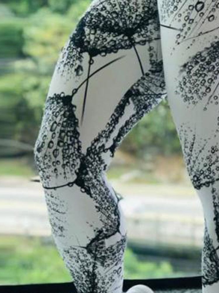 Mulheres Imprimir Bloco De Cores Leggings De Comprimento Total Respirável Calças De Ioga Cintura Alta Leggings De Tiktok